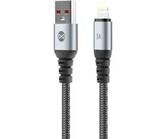 Forever Braix laidas USB – Lightning 1,0 m 3A juodas