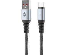 Telforceone Forever Braix cable USB - USB-C 1,0 m 3A juodas