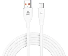Forever kabelis USB - USB-C 1,0 m 6A baltos spalvos