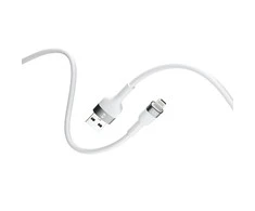 Forever Flexible kabelis USB - Lightning 1,0 m 2.4A baltos spalvos