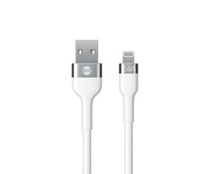 Forever Flexible kabelis USB - Lightning 1,0 m 2.4A baltos spalvos