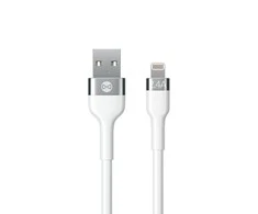 Forever Flexible kabelis USB - Lightning 1,0 m 2.4A baltos spalvos