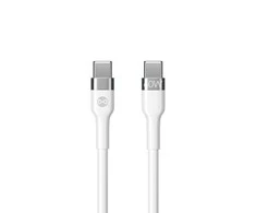 Forever lankstus laidas USB-C – USB-C 2,0 m 60W baltas