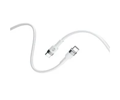 Telforceone Forever Flexible kabelis USB-C - USB-C 2,0 m 60W baltos spalvos