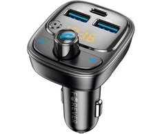 Forever FM moduliatorius Bluetooth 2 x USB-A 1 x USB-C PD 30W TR-370 juodos spalvos