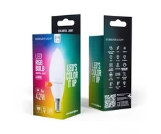 Telforceone Forever Light LED Bulb RGB E14 C37 5W 500lm 4000K class F