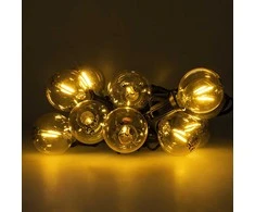 TelForceone Saulės girlianda 5,5 m + 10 LED lempučių aukso spalvos E12 G40 IP44