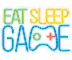 Telforceone Forever Light Neon PLEXI LED EAT SLEEP GAME multicolor FPNE33