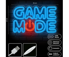 Telforceone Forever Light Neon PLEXI LED GAME MODE mėlynas red FPNE38