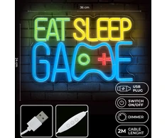 Telforceone Forever Light Neon PLEXI LED EAT SLEEP GAME multicolor FPNE33