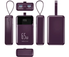 Telforceone Forever power bank Vibe-TB65 PD QC 65W 20000 mAh dark cherry