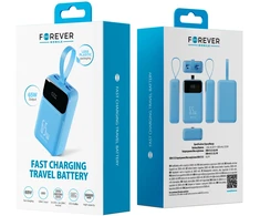 Forever išorinė baterija Vibe-TB65 PD QC 65W 20000 mAh žydra