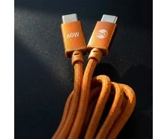 Telforceone Forever Saffron cable USB-C - USB-C 1,0 m 60W oranžinis