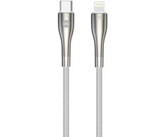 Forever Sleek kabelis USB-C - Lightning 1,0 m 27W baltos spalvos