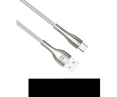 Forever Sleek kabelis USB - USB-C 1,0 m 3A baltos spalvos