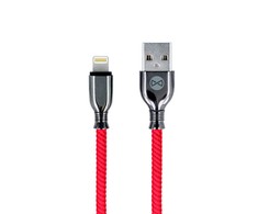 Forever Tornado kabelis USB - Žaibas 1,0 m 3A raudonas