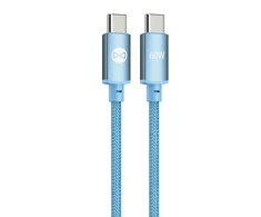 Telforceone Forever Vibe cable USB-C - USB-C 1,0 m 60W sky mėlynas