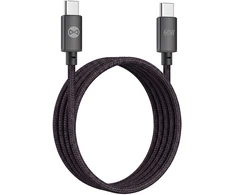 Forever Vibe laidas USB-C – USB-C 1,0 m 60W tamsiai pilkas
