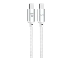 Forever Vibe laidas USB-C – USB-C 1,0 m 60W sidabrinis