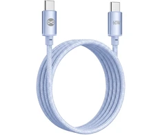 Telforceone Forever Vibe cable USB-C - USB-C 1,0 m 60W sky mėlynas
