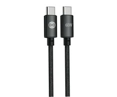 Forever Vibe laidas USB-C – USB-C 1,0 m 60W tamsiai pilkas