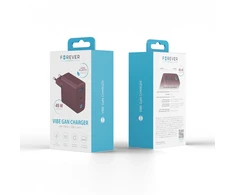 Forever Vibe-TC45AC GaN PD QC įkroviklis 1x USB-C 1x USB 45W tamsios vyšnios spalvos