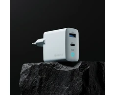 Forever Vibe-TC45AC GaN PD QC įkroviklis 1x USB-C 1x USB 45W sidabrinis