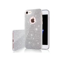 TelForceone Glitter 3in1 dėklas skirtas Apple iPhone 13 Mini 5,4'', sidabrinis