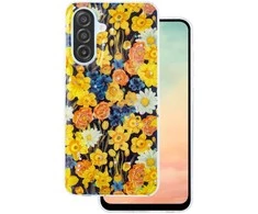 Telforceone Glow Glam dėklas, skirtas Samsung Galaxy A36 5G / A56 5G, oranžinės spalvos
