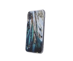 iLike Telforceone Gold Glam dėklas, skirtas iPhone 14 Pro 6,1" plunksnos