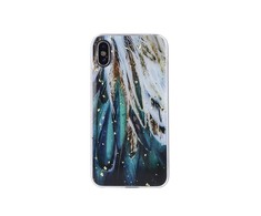 iLike Telforceone Gold Glam dėklas, skirtas iPhone 14 Pro 6,1" plunksnos