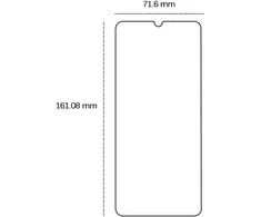Grūdintas 2,5D stiklas, skirtas "Realme C61