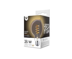 Plastrol LED lemputė Filament E27 G95 4W 230V 2000K 250lm SF auksinis Forever Light