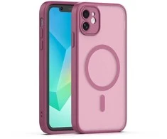 Dėklas Telforceone Mag Matt case for iPhone 11 maroon camera protection