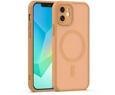 Dėklas Telforceone Mag Matt case for iPhone 12 6,1" ruda camera protection