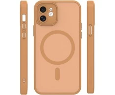 Dėklas Telforceone Mag Matt case for iPhone 12 6,1" ruda camera protection
