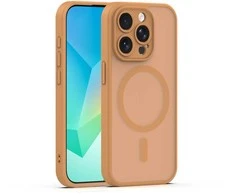 Dėklas Telforceone Mag Matt case for iPhone 14 Pro 6,1" ruda camera protection