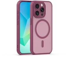 Dėklas Telforceone Mag Matt case for iPhone 15 Pro 6,1" maroon camera protection