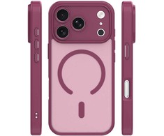 Dėklas Telforceone Mag Matt case for iPhone 17 Pro 6,3'' maroon camera protection