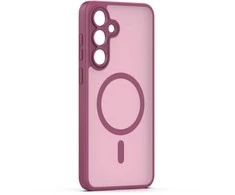 Dėklas Telforceone Mag Matt case for Samsung Galaxy S25 FE maroon camera protection
