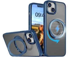 TelForceone Mag Ring Rotating dėklas, skirtas iPhone 12 / 12 Pro 6,1 tamsiai melynos spalvos