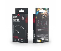 Telforceone Maxlife adapter audio MXJC-02 jack 3,5 mm - USB-C juodas