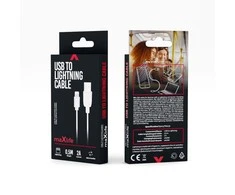 Maxlife kabelis USB - Lightning 0,5 m 2A baltos spalvos