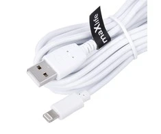 Maxlife kabelis USB - Lightning 3,0 m 2A baltos spalvos