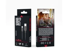 Telforceone Maxlife kabelis USB - USB-C 0,5 m 2A juodas