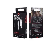 Maxlife laidas USB – USB-C 1,0 m 2A baltas