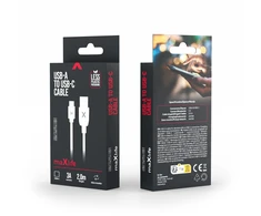 Telforceone Maxlife cable USB - USB-C 2,0 m 3A baltas