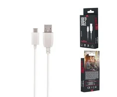 TelForceone Maxlife kabelis USB - USB-C 2,0 m 2A baltos spalvos