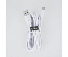 Maxlife kabelis USB - USB-C 3,0 m 2A baltos spalvos