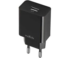 Telforceone Maxlife MXTC-11 charger 1x USB-A 2,1A juodas